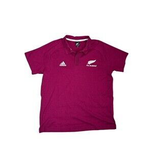 Adidas All Blacks Rugby Primeblue Polo Shirt Tribe Berry XL Men's Stripe Back